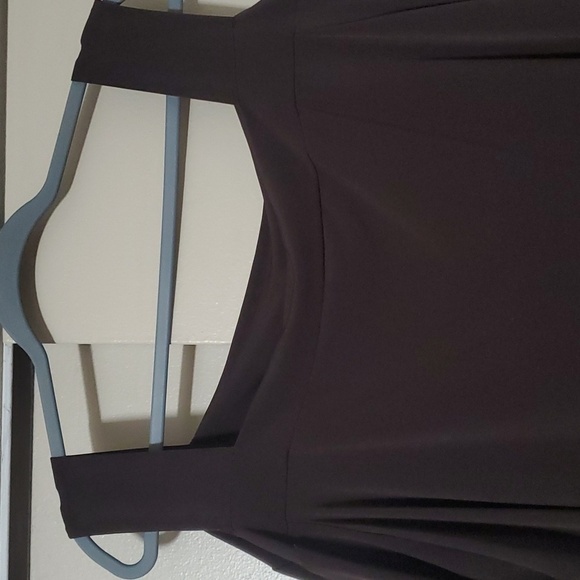 Chico's Open Shoulder Brown Slinky Top Size Chico's 3 - Picture 2 of 5